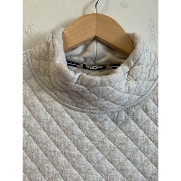 Orvis Womens Quilted Sweater Heather Pullover Diamond Pattern Mock Neck Cozy XS - Picture 7 of 11